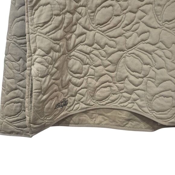 Nike Dri-Fit Golf "The League" Tan Quilted Sweatshirt w Pockets & Zip Neck NEW - Picture 7 of 16